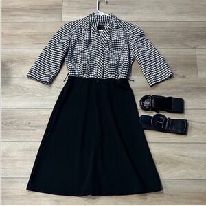 Vintage houndstooth dress size S